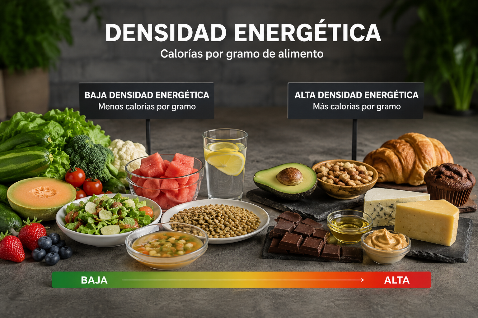 Densidad energética de los alimentos