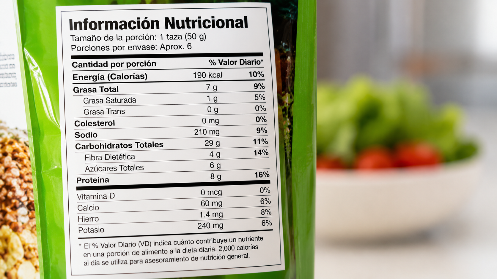 Cómo leer una etiqueta nutricional