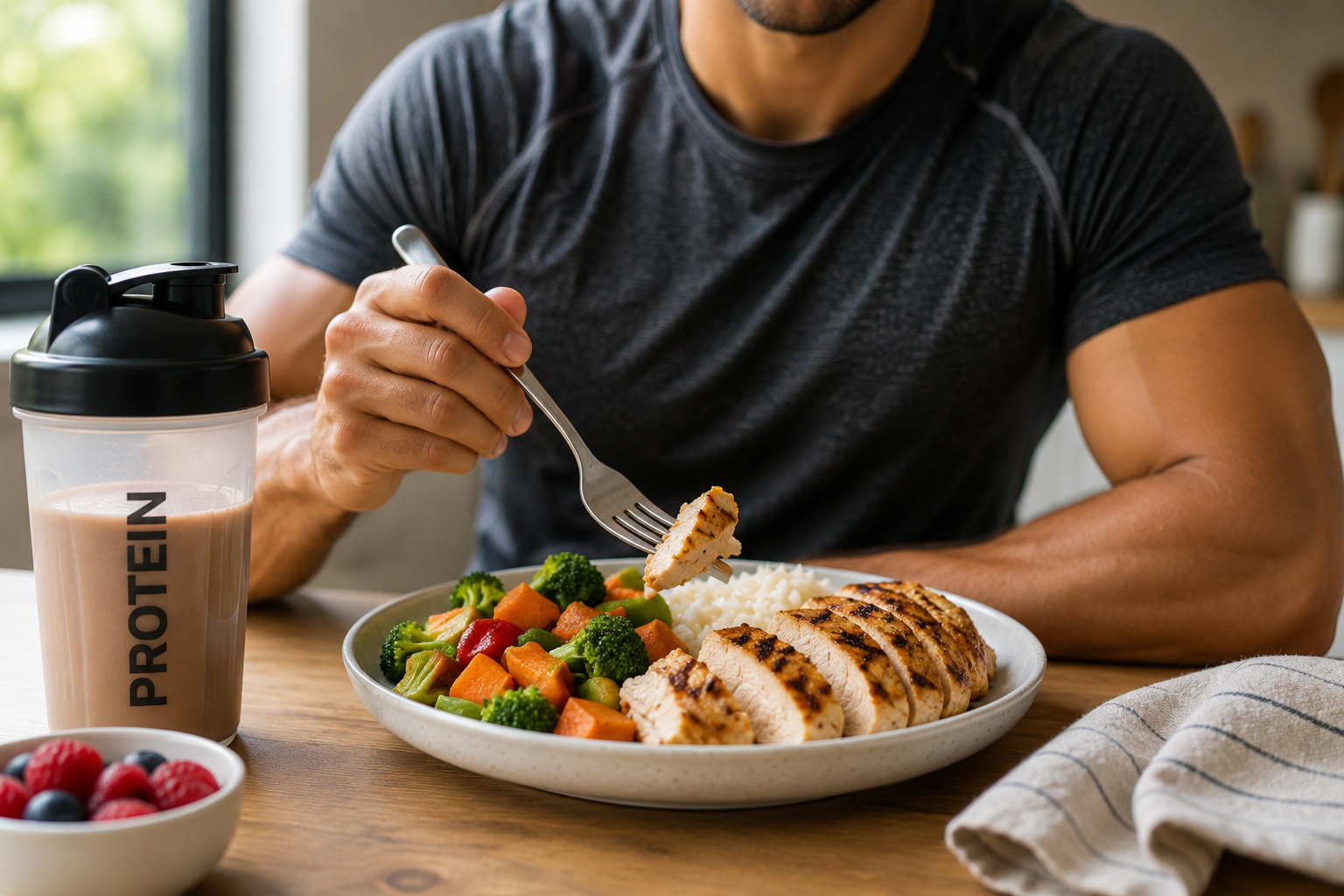 Comida después de entrenar
