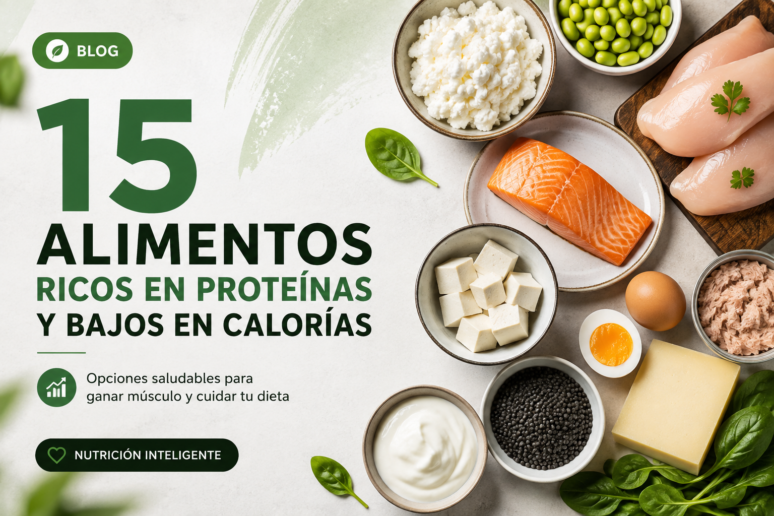 Alimentos ricos en proteínas y bajos en calorías